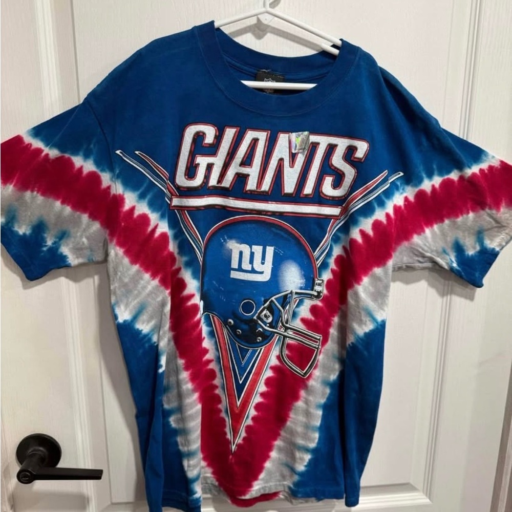 VTG y2k Majestic New York Giants NFL Tie Dye Graphic T-Shirt Men’s Medium NWT J1